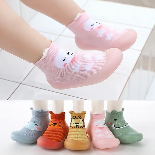 Unisex Baby Shoes First Shoes Toddler First Walkers Boy Soft Sole Rubber Baby Shoes Cute Baby Girl Shoes Baby Booties Anti-Slip