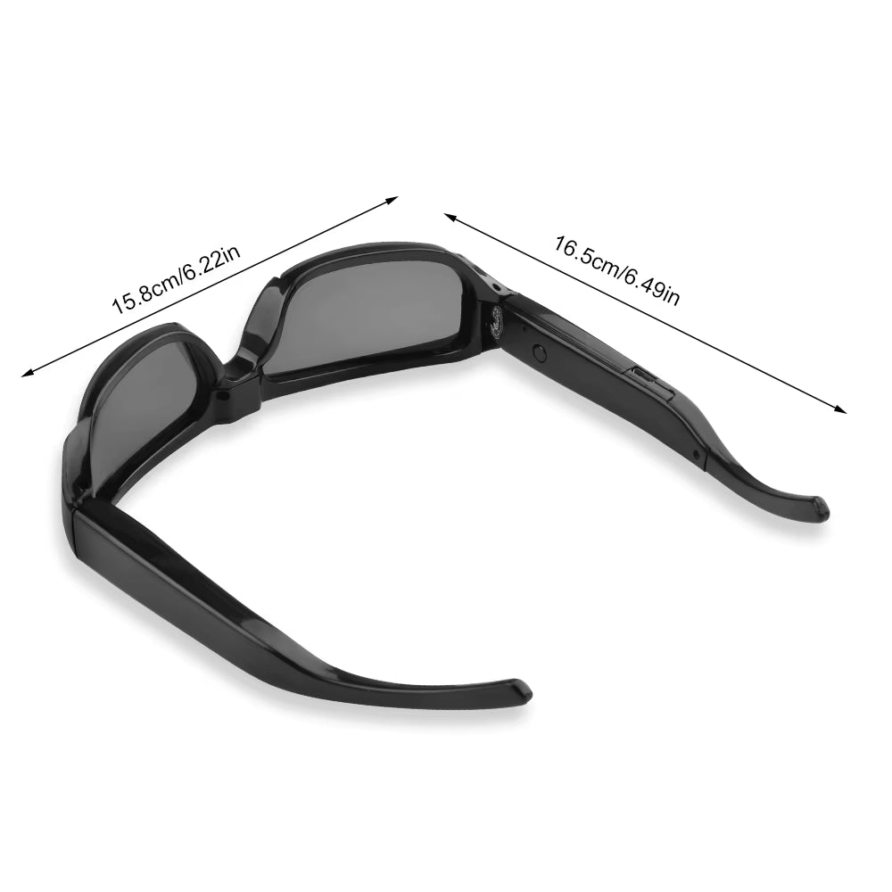 Wearable 1080P HD Mini Camera Sunglasses for Outdoor Sports and Surveillance Recording